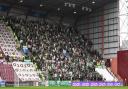 Celtic fans at Tynecastle