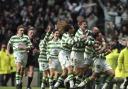 Celtic celebrate at Celtic Park in 1998