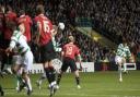 Shunsuke Nakamura scores a free-kick from range against Manchester United in 2006