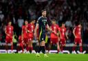 Scotland's Anthony Ralston stands dejected during the UEFA Nations League, Group A1 match at Hampden Park, Glasgow. Picture date: Thursday September 5, 2024. PA Photo. See PA story SOCCER Scotland. Photo credit should read: Andrew Milligan/PA