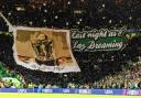 The Green Brigade’s display during a UEFA Champions League match between Celtic and SK Slovan Bratislava