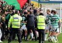 Nico Kuhn celebrated his late winner with the Celtic supporters