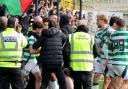 Nico Kuhn celebrated with supporters after his late strike against Ross County