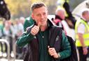 Celtic’s Callum McGregor is taking in the match as a spectator