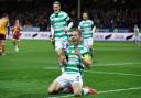 Celtic's Alistair Johnston celebrates scoring their side's second goal of the game the William Hill Premiership match at Fir Park, Motherwell. Picture date: Sunday October 27, 2024. PA Photo. See PA story SOCCER Motherwell. Photo credit should read: