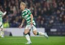 Celtic's Daizen Maeda celebrates after scoring his sides third goal of the game during the Viaplay Cup semi final match at Hampden Park, Glasgow. Picture date: Saturday November 2, 2024. PA Photo. See PA story SOCCER Celtic. Photo credit should read: