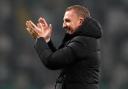 Celtic manager Brendan Rodgers acknowledges the fans after the final whistle in the UEFA Champions League, league stage match at Celtic Park, Glasgow. Picture date: Tuesday November 5, 2024. PA Photo. See PA story SOCCER Celtic. Photo credit should read: