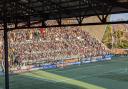 A banner was unveiled in the away end