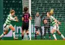 Murphy Agnew celebrates after firing Celtic in front against Chelsea at Celtic Park