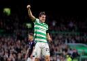 Celtic's Paulo Bernardo celebrates scoring their side's third goal of the game during the William Hill Premiership match at Celtic Park, Glasgow. Picture date: Saturday November 30, 2024. PA Photo. See PA story SOCCER Celtic. Photo credit should read: