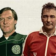 Davie Hay, left, and Brian Clough