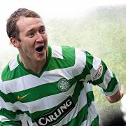 Aiden McGeady scores for Celtic in his playing days