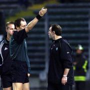 Former Celtic boss Martin O'Neill is sent to the stands against Juventus in 2001