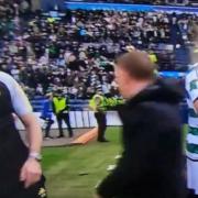 Brendan Rodgers appeared to be angry when speaking to the kitman