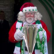 Santa Claus presented the title to Celtic