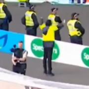 The steward couldn't contain his celebration