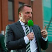 Brendan Rodgers outside Celtic Park