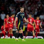 Scotland's Anthony Ralston stands dejected during the UEFA Nations League, Group A1 match at Hampden Park, Glasgow. Picture date: Thursday September 5, 2024. PA Photo. See PA story SOCCER Scotland. Photo credit should read: Andrew Milligan/PA