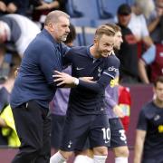 Tottenham Hotspur manager Ange Postecoglou and James Maddison