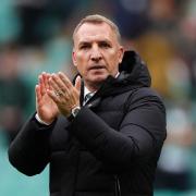 Celtic manager Brendan Rodgers applauds the fans after the Premier Sports Cup, quarter-final match at Celtic Park, Glasgow. Picture date: Sunday September 22, 2024. PA Photo. See PA story SOCCER Celtic. Photo credit should read: Andrew Milligan/PA