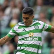 Luis Palma in action at Celtic Park