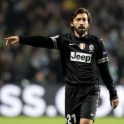 Andrea Pirlo, who retired in 2017, in action for Juventus at Celtic Park