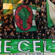 Celtic fans at the game in Hamilton