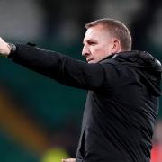 Celtic manager Brendan Rodgers acknowledges the crowd at the final whistle after the William Hill Premiership match at Celtic Park, Glasgow. Picture date: Wednesday October 30, 2024. PA Photo. See PA story SOCCER Celtic. Photo credit should read: Andrew