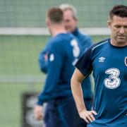 12/06/15 REPUBLIC OF IRELAND TRAINING GANNON PARK - MALAHIDERepublic of Ireland's Robbie Keane gets on the ball in training