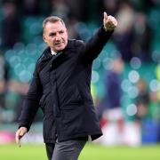 Celtic manager Brendan Rodgers after the final whistle of the William Hill Premiership match at Celtic Park, Glasgow. Picture date: Saturday November 30, 2024. PA Photo. See PA story SOCCER Celtic. Photo credit should read: Steve Welsh/PA