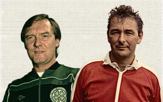 Davie Hay, left, and Brian Clough