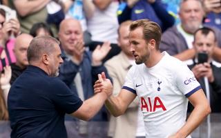 Ange Postecoglou and Harry Kane