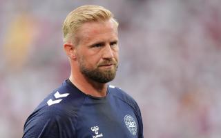 Denmark goalkeeper Kasper Schmeichel wasn’t happy with himself