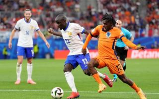 Jeremie Frimpong in action for the Dutch national team